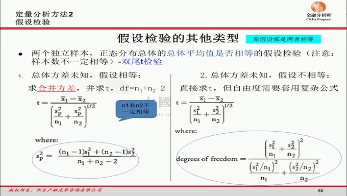 假设检验的其他类型（上）